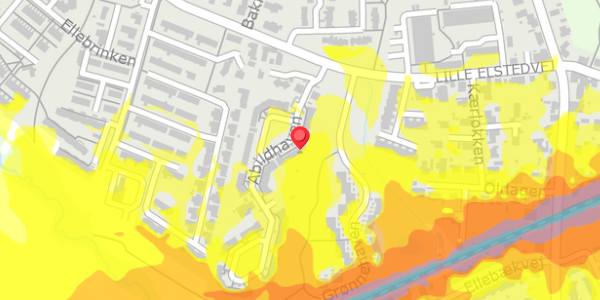 Trafikstøjkort på Abildhaven 27, 8520 Lystrup
