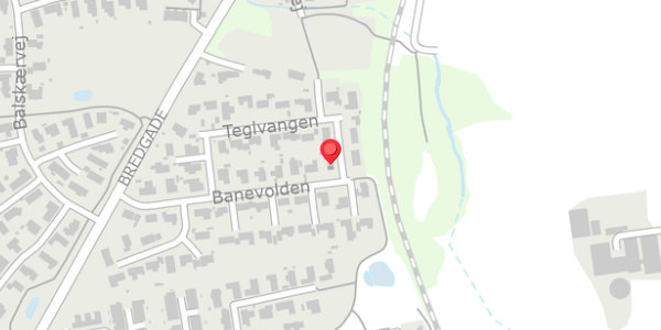 Trafikstøjkort på Teglvangen 20, 8340 Malling