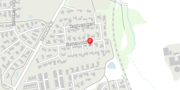 Trafikstøjkort på Banevolden 26, . , 8340 Malling