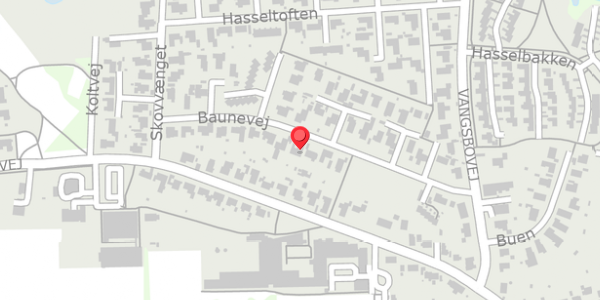 Trafikstøjkort på Baunevej 21, . , 8361 Hasselager