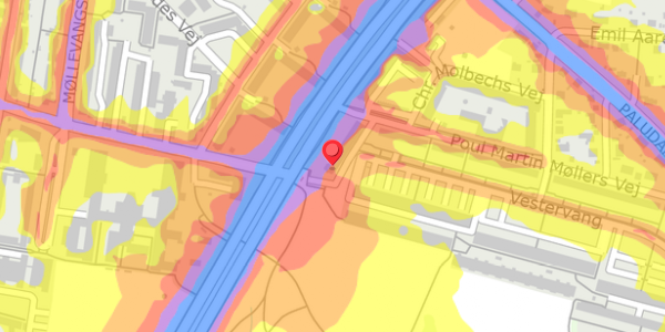 Trafikstøjkort på Borgmester Jakob Jensens Gade 1, 3. th, 8000 Aarhus C