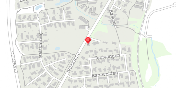 Trafikstøjkort på Bredgade 129, 8340 Malling