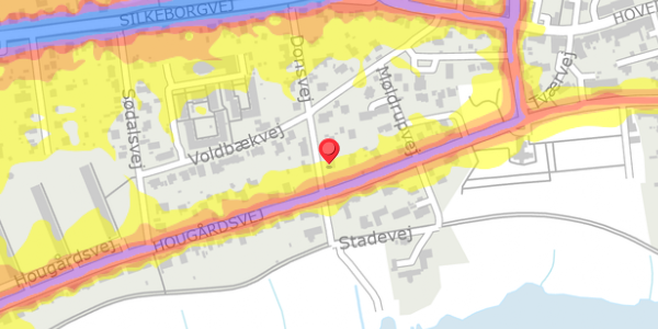 Trafikstøjkort på Donsvej 9, 8220 Brabrand