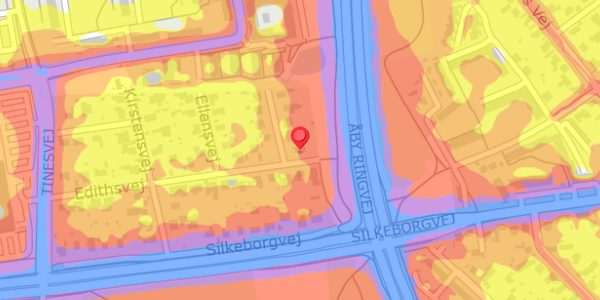 Trafikstøjkort på Edithsvej 2, . , 8220 Brabrand