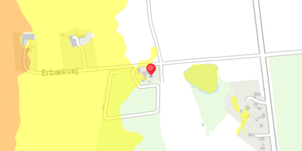Trafikstøjkort på Erbækvej 21, . , 8380 Trige