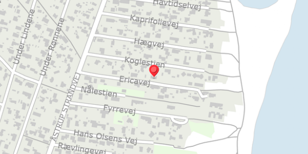 Trafikstøjkort på Ericavej 9, 8250 Egå