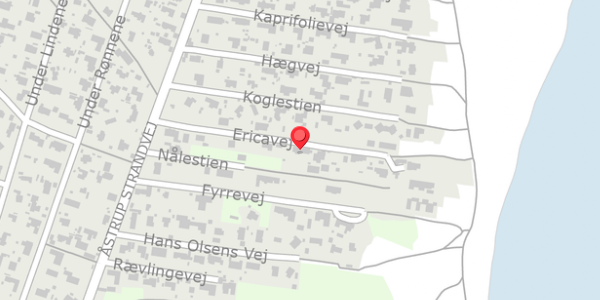 Trafikstøjkort på Ericavej 12, 8250 Egå