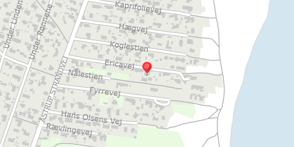Trafikstøjkort på Ericavej 14, . , 8250 Egå