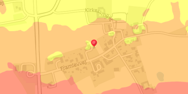 Trafikstøjkort på Framlevvej 13, 8462 Harlev J