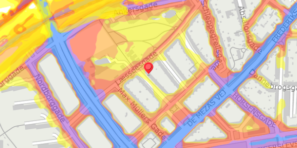 Trafikstøjkort på Gerlachsgade 12, 1. th, 8000 Aarhus C