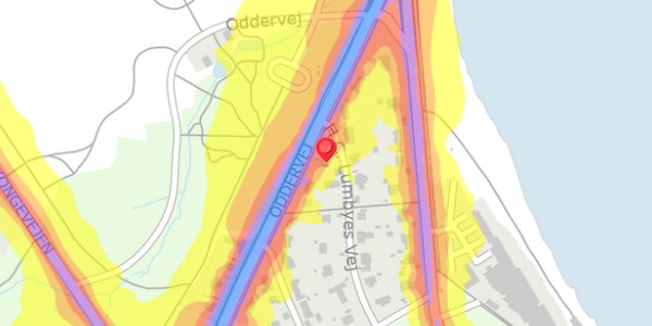 Trafikstøjkort på H.C. Lumbyes Vej 2, . , 8000 Aarhus C