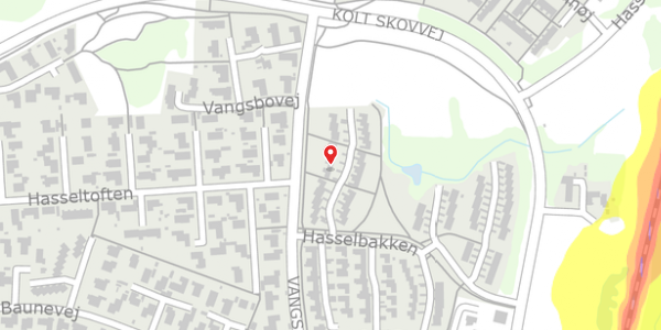 Trafikstøjkort på Hasselbakken 13, 8361 Hasselager