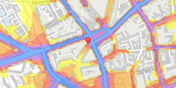 Trafikstøjkort på Janus La Cours Gade 2, 3. th, 8000 Aarhus C