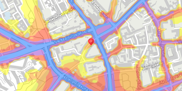 Trafikstøjkort på Janus La Cours Gade 3, 2. tv, 8000 Aarhus C
