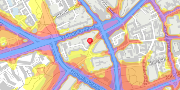 Trafikstøjkort på Janus La Cours Gade 10, 1. tv, 8000 Aarhus C