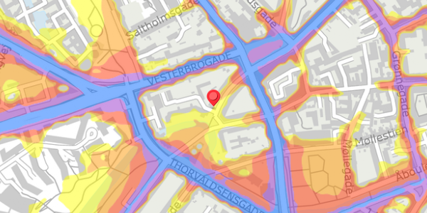 Trafikstøjkort på Janus La Cours Gade 12, 3. tv, 8000 Aarhus C