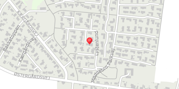 Trafikstøjkort på Lystenlund 33, . , 8355 Solbjerg