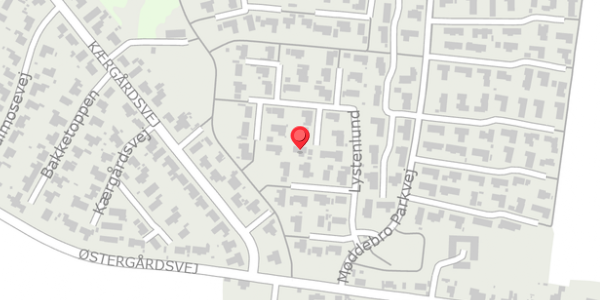 Trafikstøjkort på Lystenlund 35, . , 8355 Solbjerg