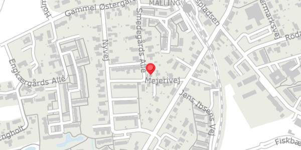 Trafikstøjkort på Mejerivej 6, 8340 Malling