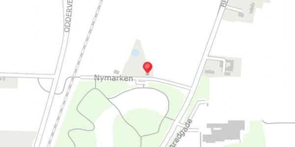 Trafikstøjkort på Nymarken 8, 8340 Malling
