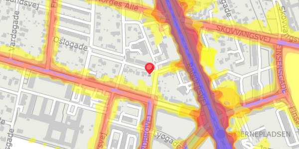 Trafikstøjkort på Oslogade 13, . , 8200 Aarhus N
