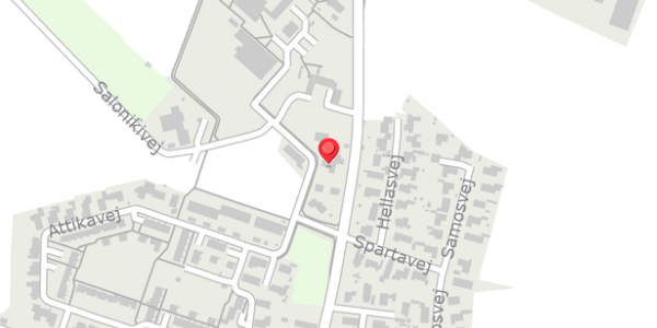 Trafikstøjkort på Salonikivej 10, 8530 Hjortshøj