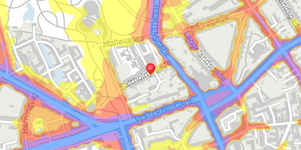 Trafikstøjkort på Saltholmsgade 15, . , 8000 Aarhus C