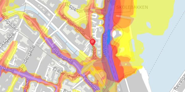 Trafikstøjkort på Skolegade 26, 1. , 8000 Aarhus C