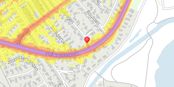 Trafikstøjkort på Solvejen 1B, . , 8250 Egå