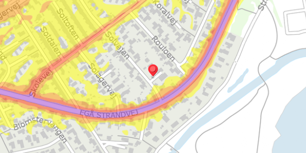 Trafikstøjkort på Solvejen 4A, 8250 Egå
