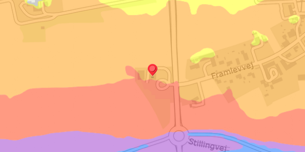 Trafikstøjkort på Stillingvej 310, 8462 Harlev J
