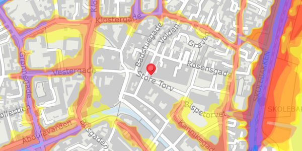 Trafikstøjkort på Store Torv 16, 2. , 8000 Aarhus C