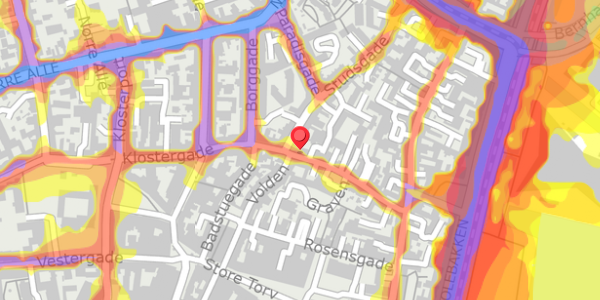 Trafikstøjkort på Studsgade 4B, . , 8000 Aarhus C