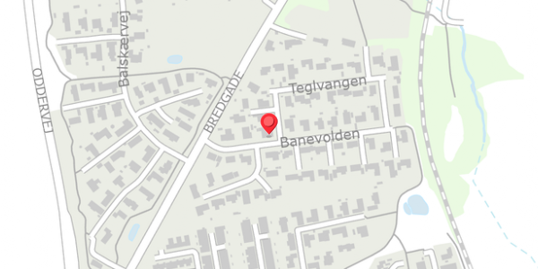 Trafikstøjkort på Teglvangen 1, 8340 Malling