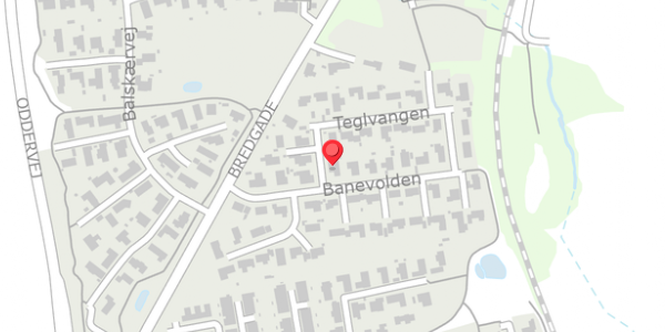 Trafikstøjkort på Teglvangen 2, 8340 Malling