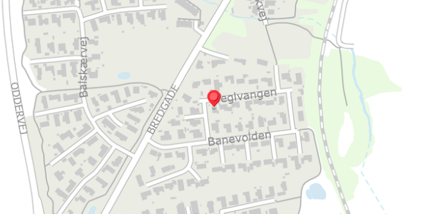 Trafikstøjkort på Teglvangen 4, 8340 Malling