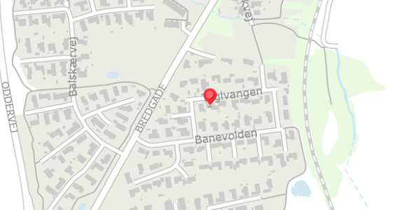 Trafikstøjkort på Teglvangen 6, 8340 Malling