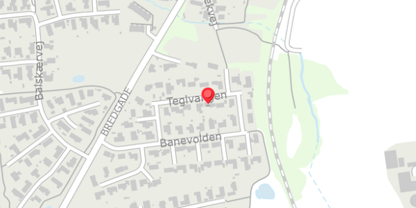 Trafikstøjkort på Teglvangen 12, . , 8340 Malling