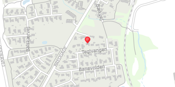 Trafikstøjkort på Teglvangen 19, 8340 Malling