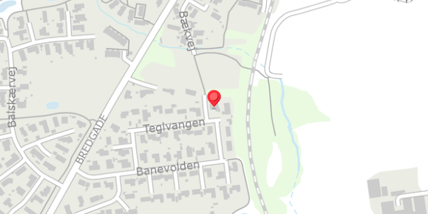 Trafikstøjkort på Teglvangen 27, 8340 Malling