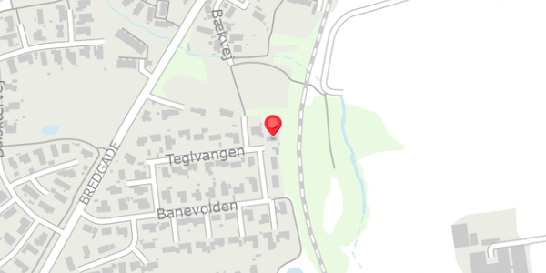 Trafikstøjkort på Teglvangen 29, 8340 Malling