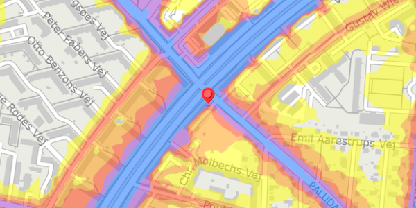 Trafikstøjkort på Vestre Ringgade 176, st. tv, 8000 Aarhus C