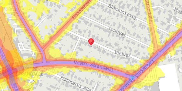 Trafikstøjkort på Violvej 21, 8240 Risskov