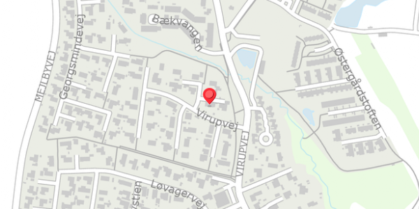 Trafikstøjkort på Virupvej 40A, 8530 Hjortshøj