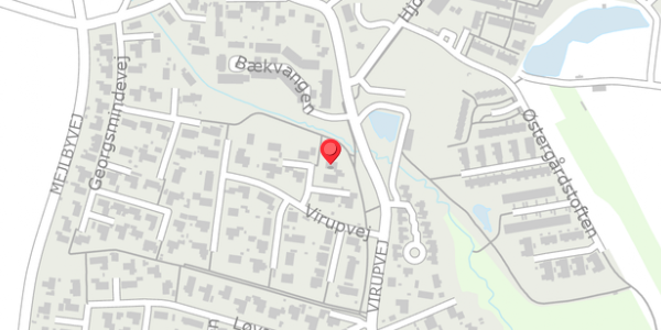 Trafikstøjkort på Virupvej 40D, 8530 Hjortshøj
