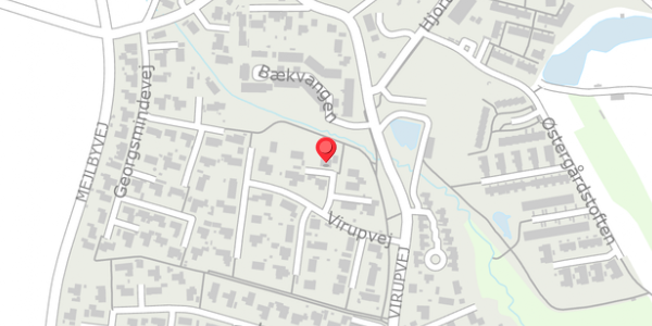 Trafikstøjkort på Virupvej 40E, 8530 Hjortshøj
