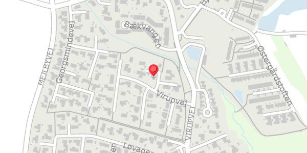 Trafikstøjkort på Virupvej 40J, 8530 Hjortshøj