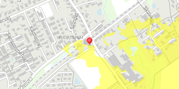 Trafikstøjkort på Virupvej 72, 8530 Hjortshøj