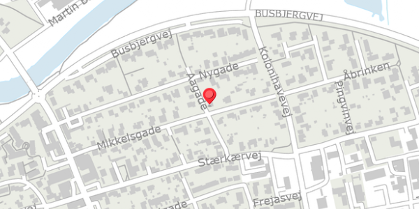Trafikstøjkort på Aagade 4, 8850 Bjerringbro