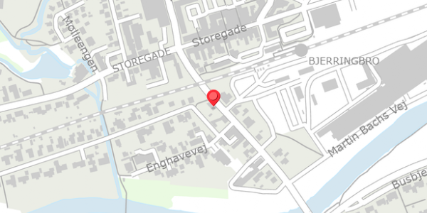 Trafikstøjkort på Brogade 2A, 8850 Bjerringbro
